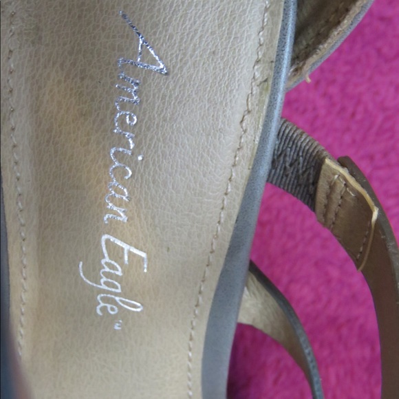 Worn Gray strappy heals with zipper in the back! - Picture 2 of 5